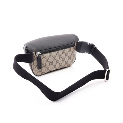 GGスプリーム ベルトバッグ ボディバッグ ウエストバッグ PVC レザー ベージュ ブラック グッチ バッグ GUCCI