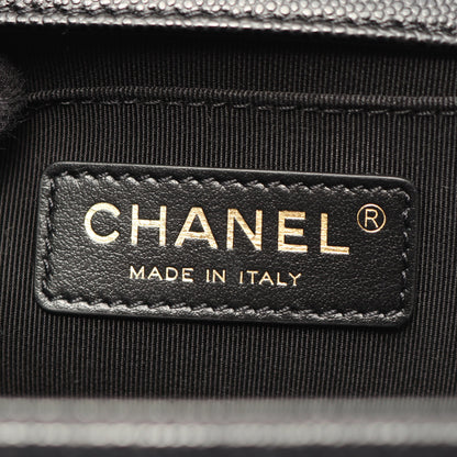 ボーイシャネル チェーンショルダーバッグ キャビアスキン ブラック ゴールド金具 シャネル