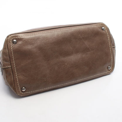 ハンドバッグ レザー カーキグリーン プラダ