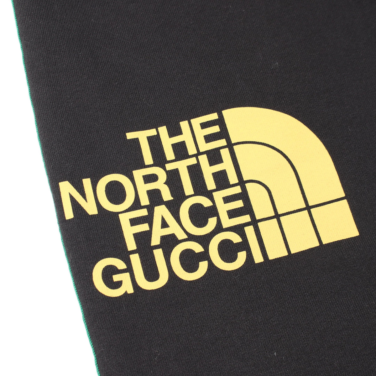 GUCCI × North Face ウェブストライプ スウェットパンツ コットン ブラック グリーン レッド グッチ