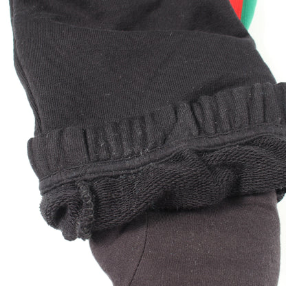 GUCCI × North Face ウェブストライプ スウェットパンツ コットン ブラック グリーン レッド グッチ