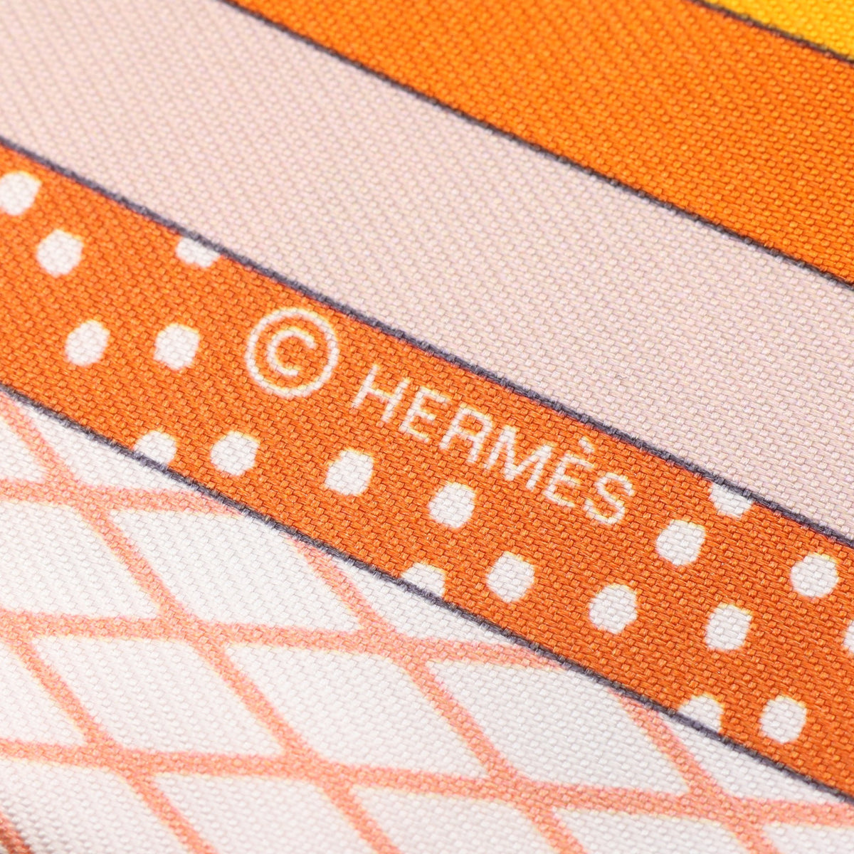 ツイリー GRAND THEATRE NOUVEAU リボン スカーフ シルク ピンクベージュ マルチカラー エルメス