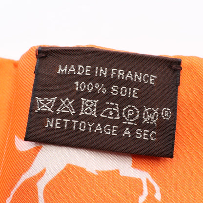ツイリー リボン HERMES PARADE スカーフ シルク オレンジ マルチカラー エルメス