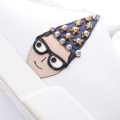 ポルトフィーノ #DGFAMILY スタッズ スニーカー レザー ホワイト ドルチェアンドガッバーナ