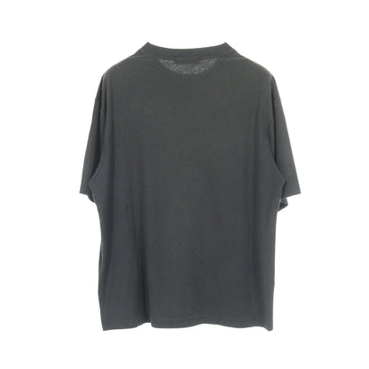 スプレー加工 ヴィンテージ加工 ロゴプリント 半袖Tシャツ コットン ヘンプ ダークグリーン アクネストゥディオズ