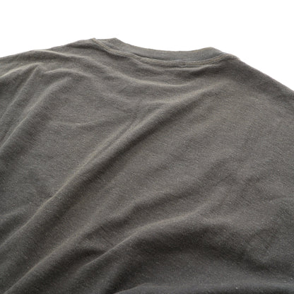 スプレー加工 ヴィンテージ加工 ロゴプリント 半袖Tシャツ コットン ヘンプ ダークグリーン アクネストゥディオズ