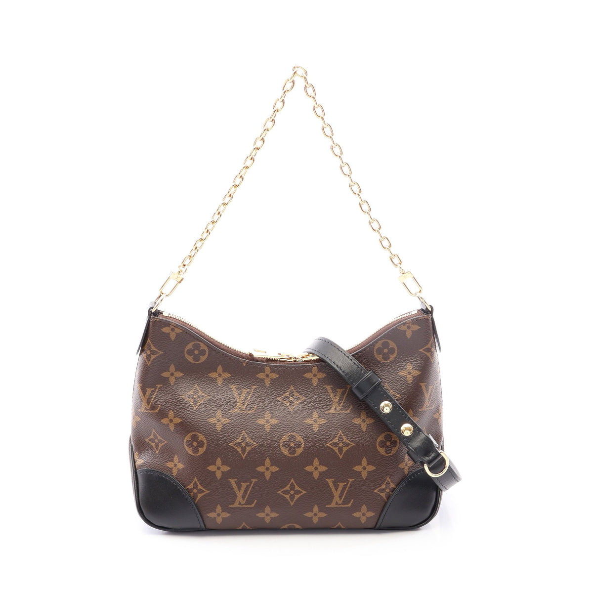ブーローニュ NM モノグラム ノワール 2WAY チェーンハンドバッグ PVC レザー ブラウン ブラック ルイヴィトン バッグ LOUIS VUITTON