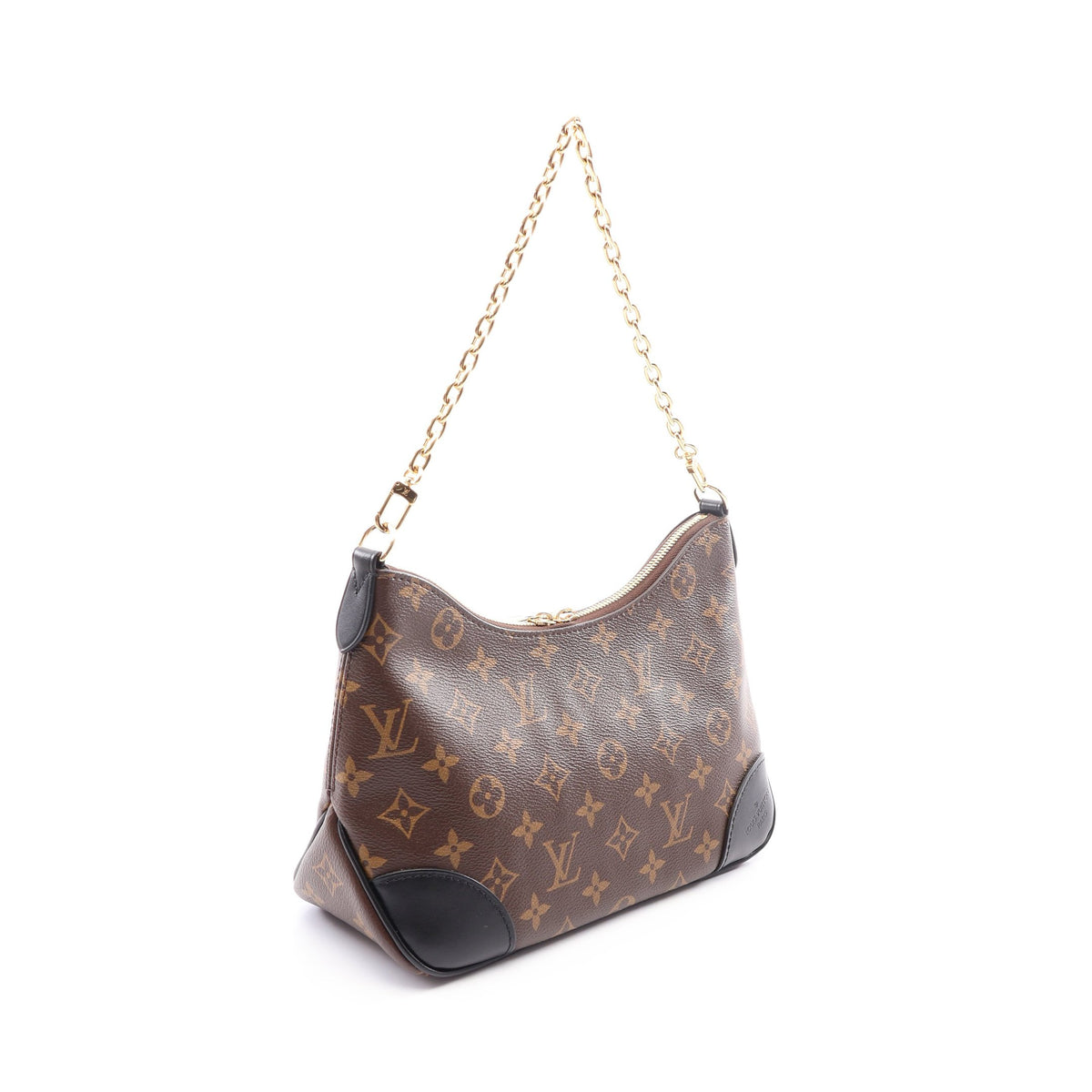 ブーローニュ NM モノグラム ノワール 2WAY チェーンハンドバッグ PVC レザー ブラウン ブラック ルイヴィトン バッグ LOUIS VUITTON