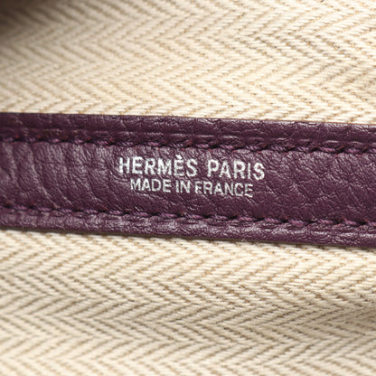 ガーデンパーティPM カシス ハンドバッグ トートバッグ フィヨルド パープル シルバー金具 □P刻印 エルメス