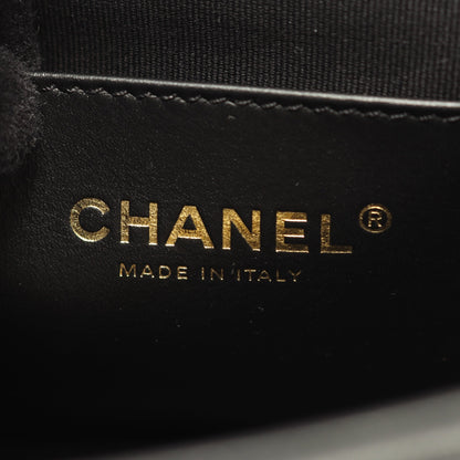 マトラッセ フラップ チェーンショルダーバッグ ラムスキン ブラック ゴールド金具 シャネル