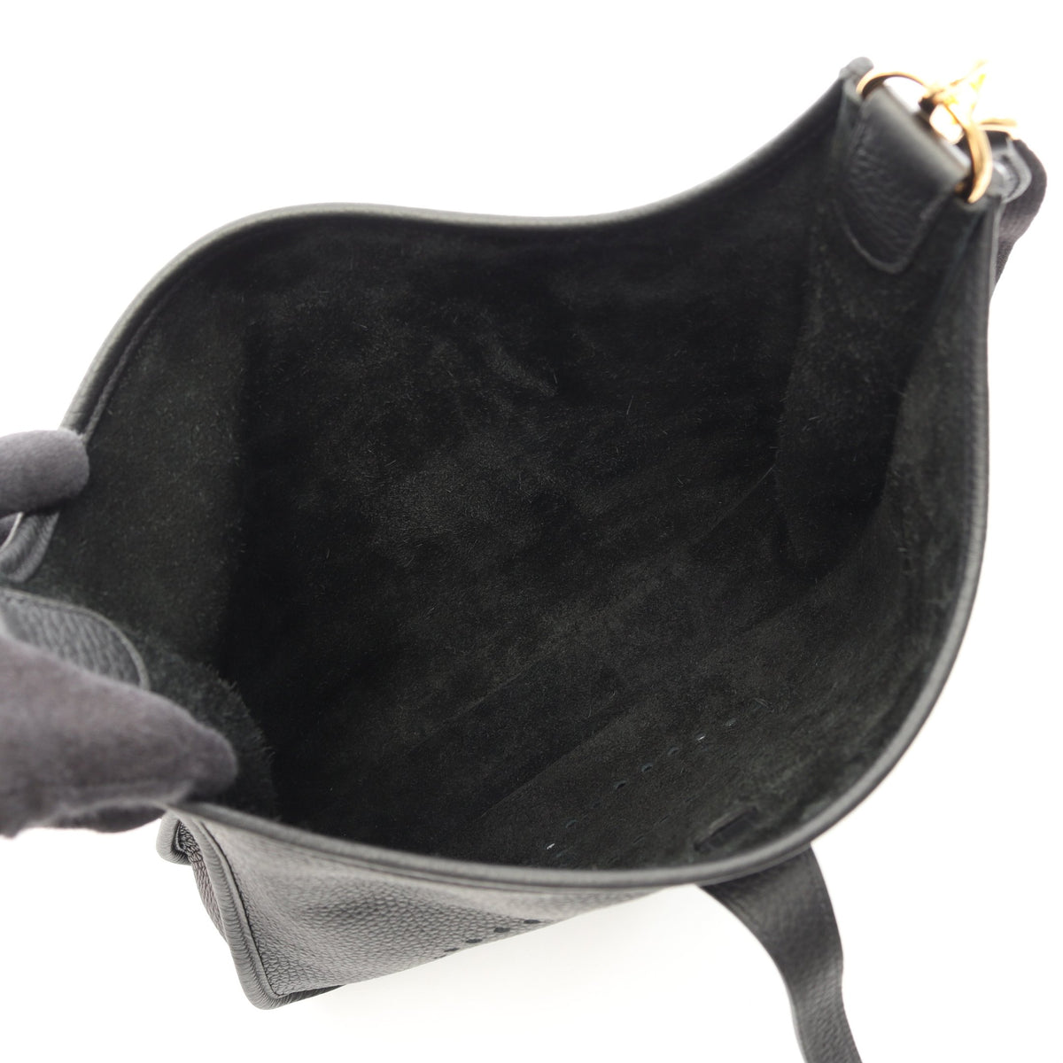 エヴリン 3 トロワ PM ショルダーバッグ トリヨンクレマンス ブラック ゴールド金具 K刻印 エルメス