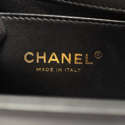 ボーイシャネル スモール チェーンショルダーバッグ ラムスキン ブラック ゴールド金具 シャネル