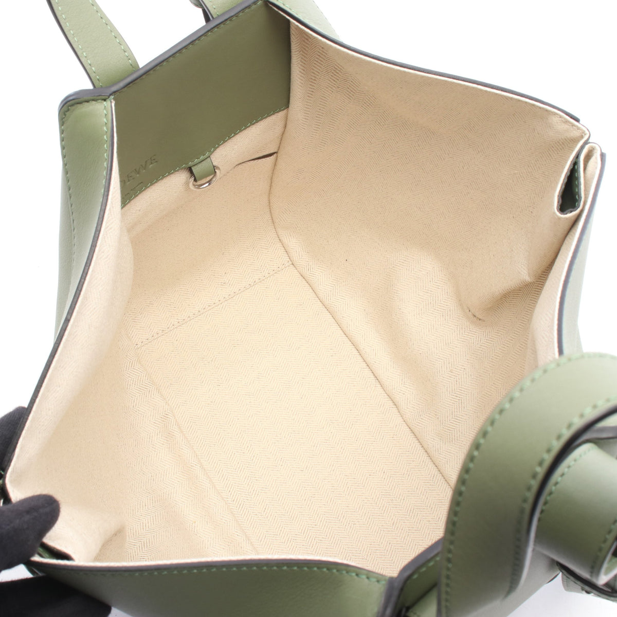 HAMMOCK SMALL ハンモック スモール 2WAY ハンドバッグ レザー グレーグリーン ロエベ