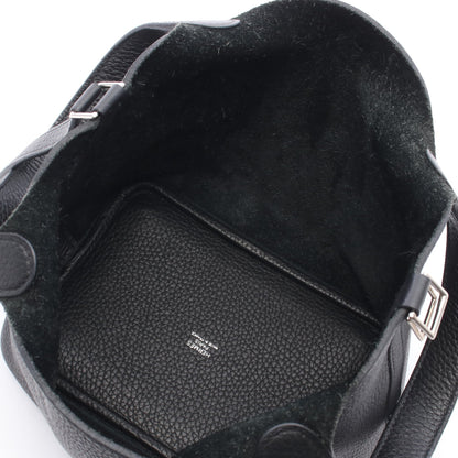 ピコタンロックPM ハンドバッグ トリヨンクレマンス ブラック シルバー金具 Z刻印 エルメス