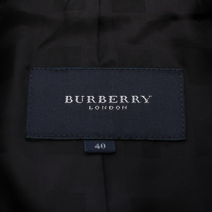 ダブルブレスト スカートスーツ ウール コットン ブラック ホワイト バーバリー スーツ BURBERRY