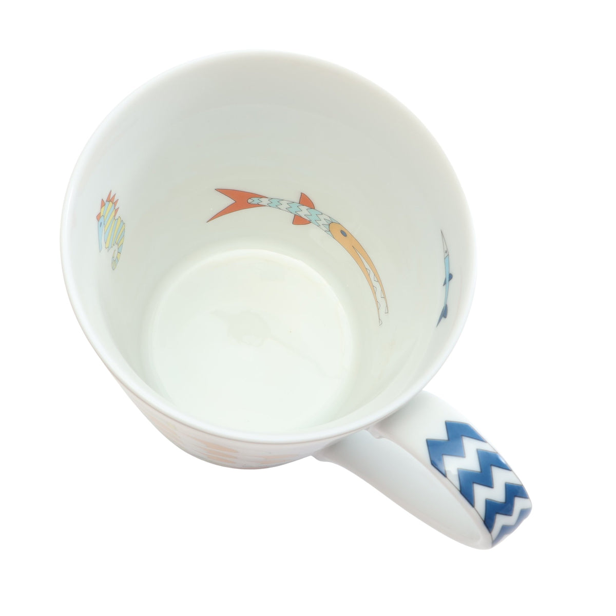 バトー柄 エポペ NO1 マグカップ 食器 陶器 ホワイト マルチカラー エルメス
