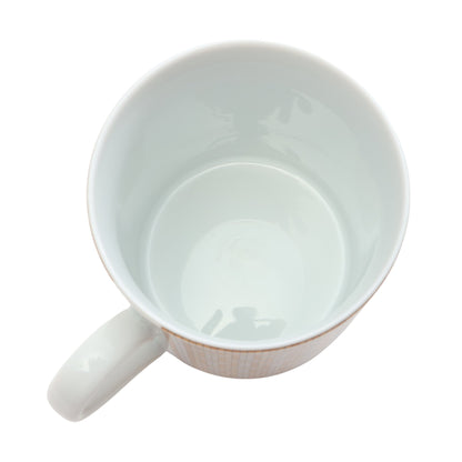 H-DECO モザイク24 マグカップ 食器 陶器 ホワイト イエロー エルメス