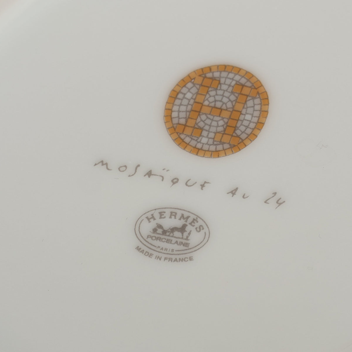 H-DECO モザイク24 マグカップ 食器 陶器 ホワイト イエロー エルメス
