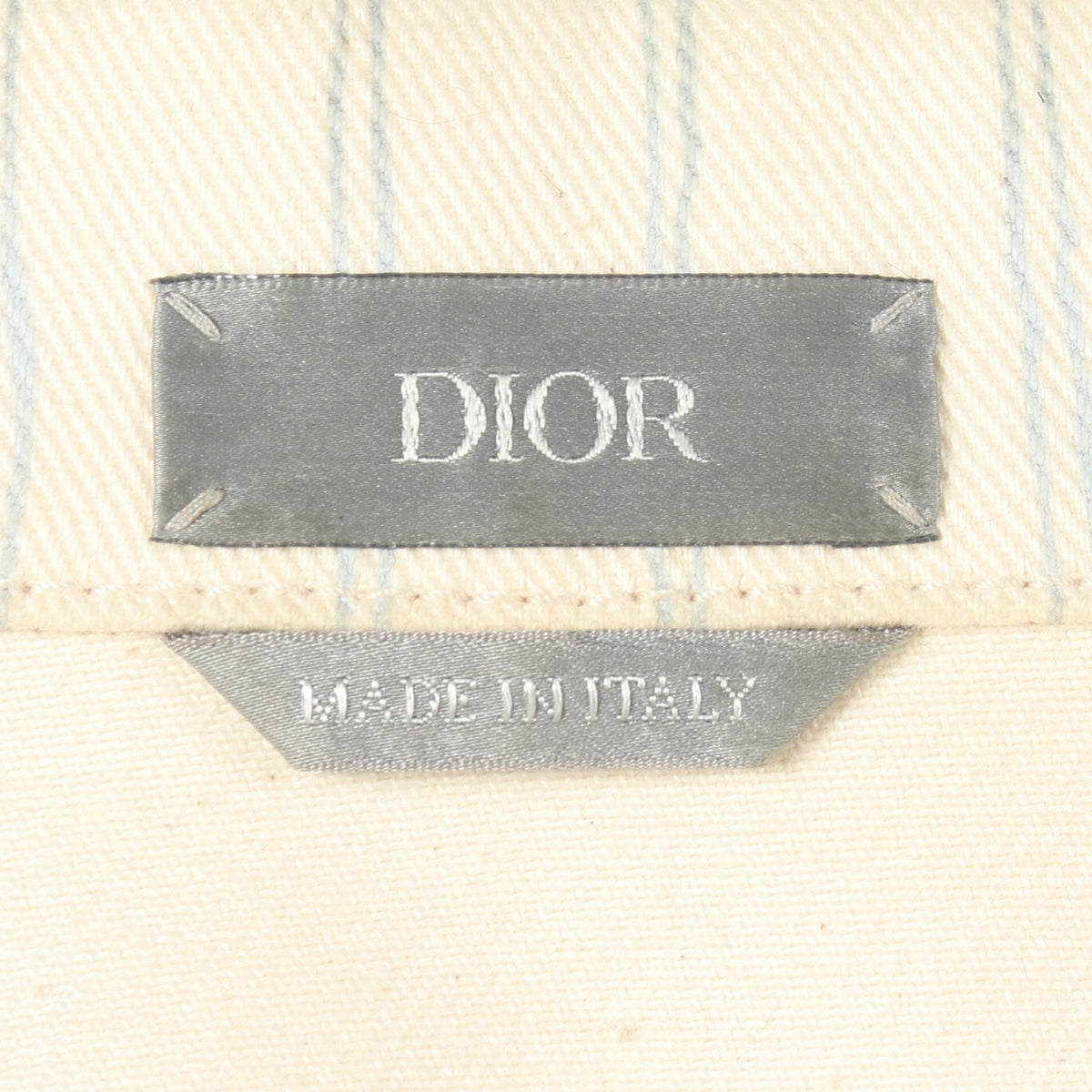 DIOR × Hylton Nel ストライプ シャツ ジャケット コットン アイボリー ディオール