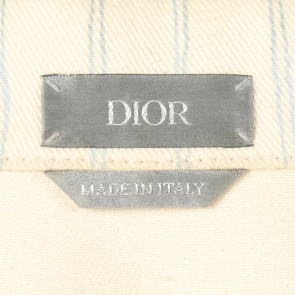 DIOR × Hylton Nel ストライプ シャツ ジャケット コットン アイボリー ディオール