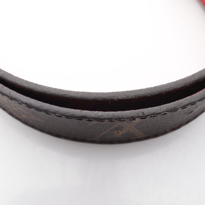 サンチュール LV イニシャル モノグラム 30MM リバーシブル ベルト PVC レザー ブラウン レッド ルイヴィトン