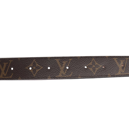 サンチュール LV イニシャル モノグラム 30MM リバーシブル ベルト PVC レザー ブラウン レッド ルイヴィトン
