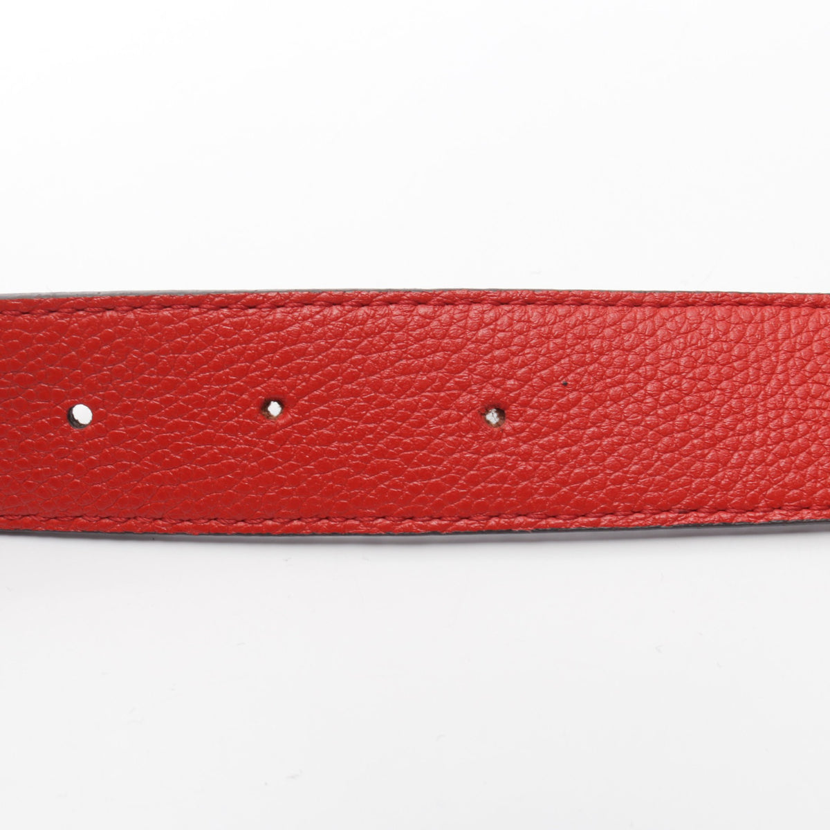 サンチュール LV イニシャル モノグラム 30MM リバーシブル ベルト PVC レザー ブラウン レッド ルイヴィトン
