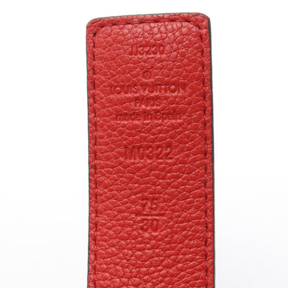 サンチュール LV イニシャル モノグラム 30MM リバーシブル ベルト PVC レザー ブラウン レッド ルイヴィトン
