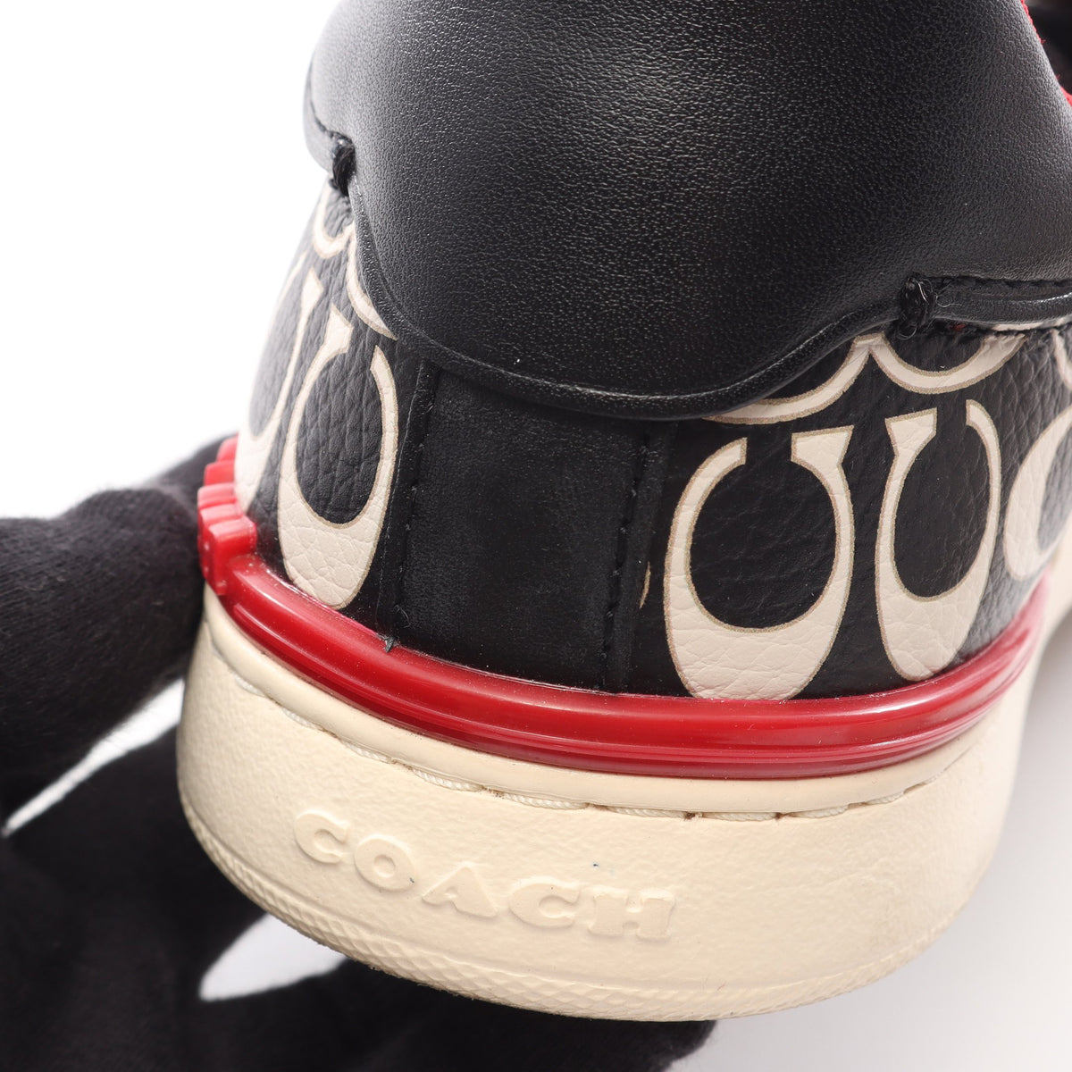シグネチャー クリップ ローカットスニーカー PVC ブラック ホワイト レッド コーチ