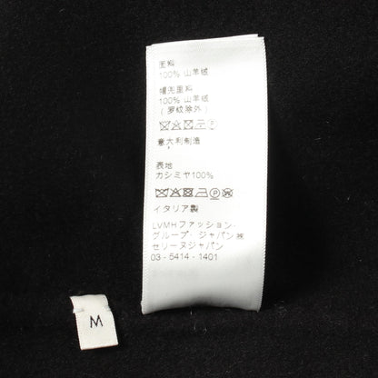 ダブルフェイス オーバーサイズ プルオーバーパーカー カシミヤ ブラック セリーヌ