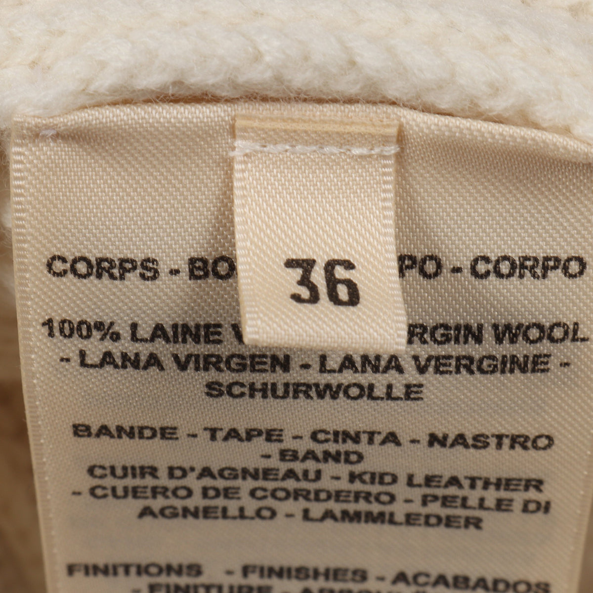 セリエボタン ジップアップ ニット ジャケット ウール オフホワイト エルメス