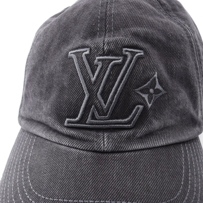LV デニム ウォッシュド キャップ コットン ダークグレー ルイヴィトン