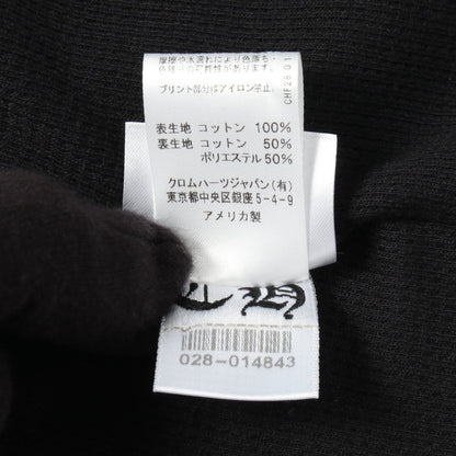 バーティカルロゴ ジップアップパーカー コットン ブラック クロムハーツ