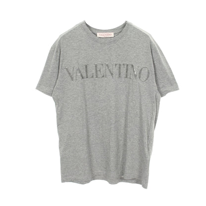 ロゴ クルーネック 半袖Tシャツ コットン グレー ヴァレンティノ トップス VALENTINO