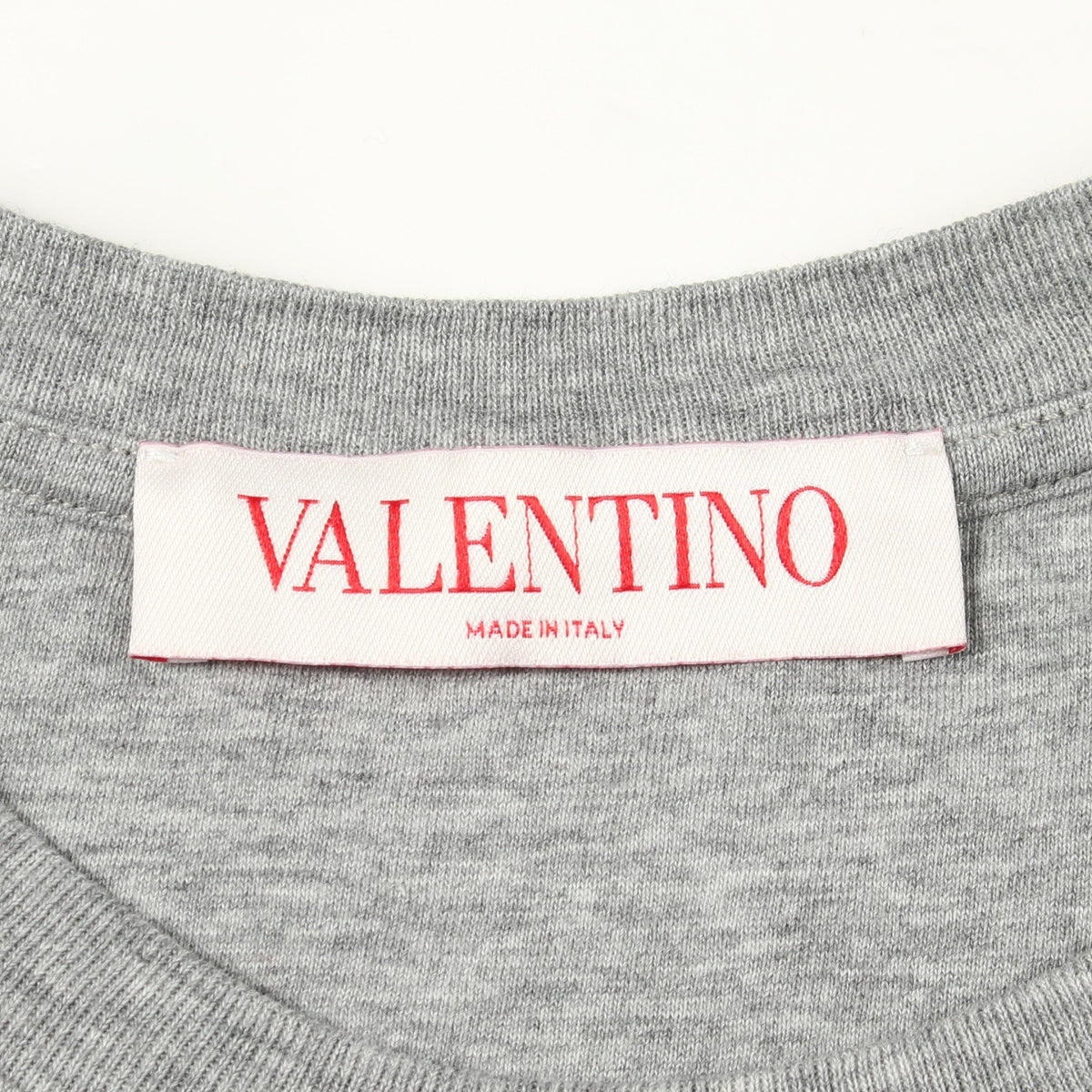 ロゴ クルーネック 半袖Tシャツ コットン グレー ヴァレンティノ トップス VALENTINO