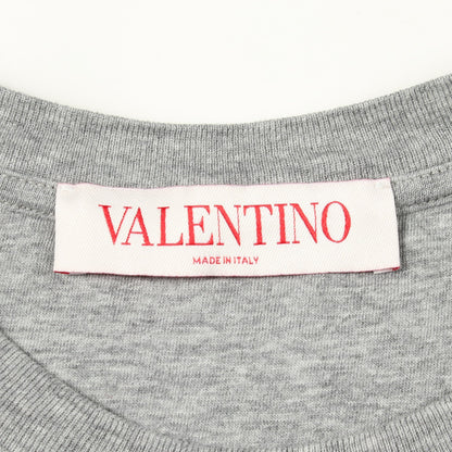 ロゴ クルーネック 半袖Tシャツ コットン グレー ヴァレンティノ トップス VALENTINO
