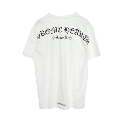 バックアーチロゴ ポケット付き 半袖Tシャツ コットン ホワイト クロムハーツ
