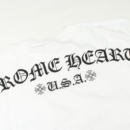 バックアーチロゴ ポケット付き 半袖Tシャツ コットン ホワイト クロムハーツ