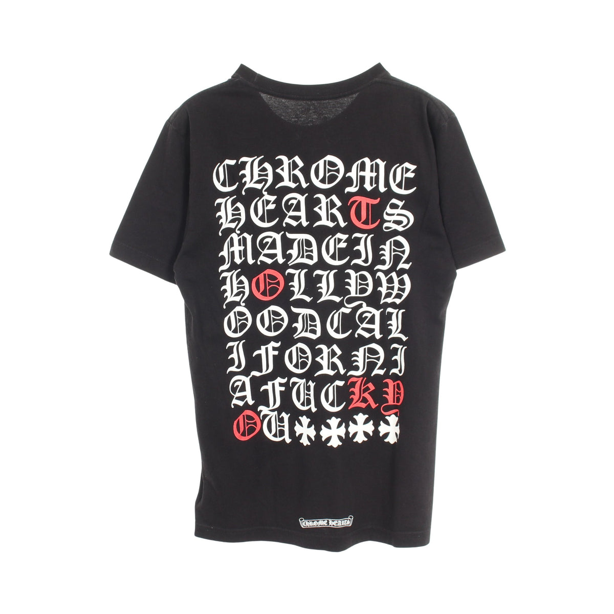 東京限定 バックプリント ポケット付き 半袖Tシャツ コットン ブラック クロムハーツ