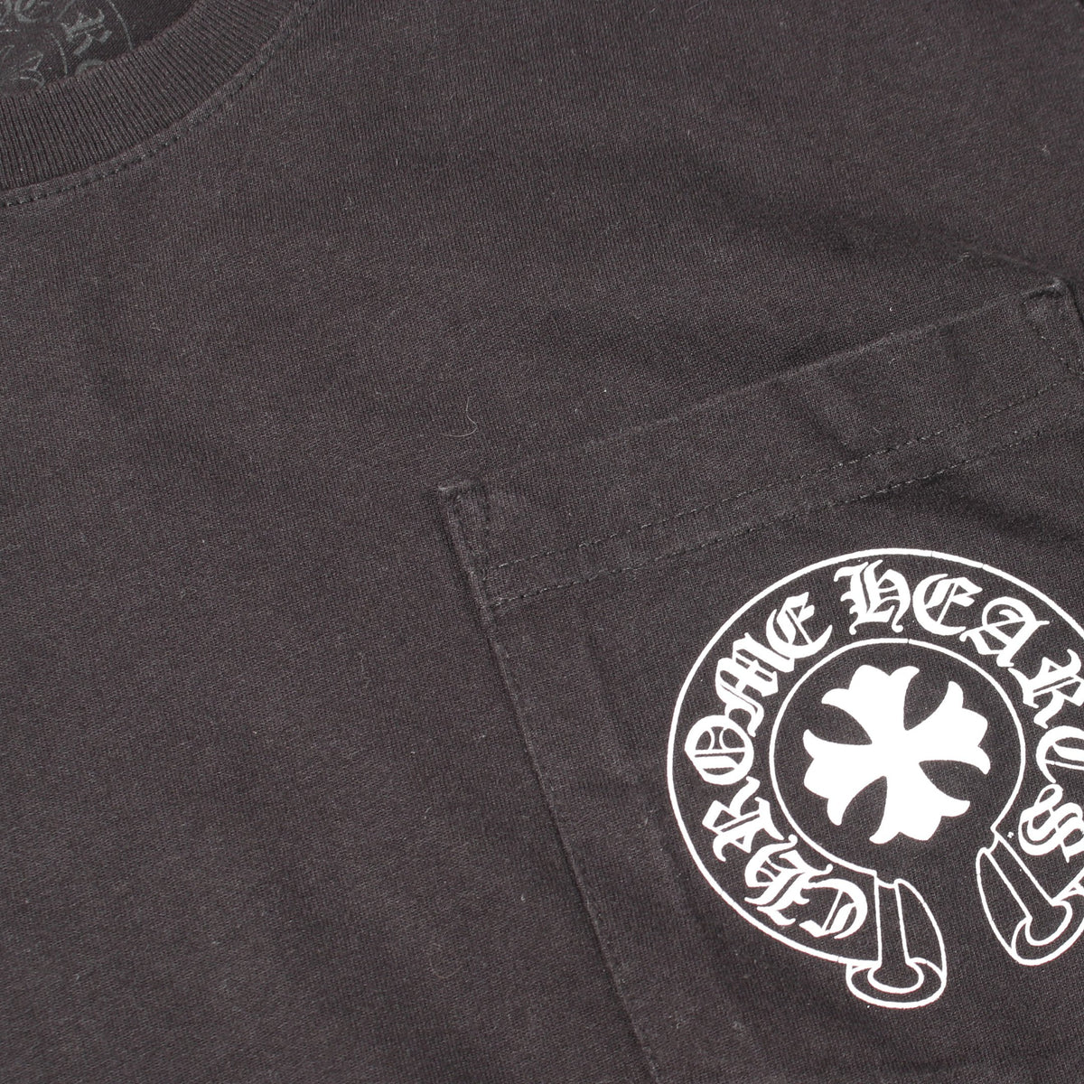 東京限定 バックプリント ポケット付き 半袖Tシャツ コットン ブラック クロムハーツ