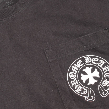 東京限定 バックプリント ポケット付き 半袖Tシャツ コットン ブラック クロムハーツ