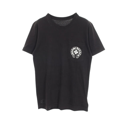 東京限定 バックプリント ポケット付き 半袖Tシャツ コットン ブラック クロムハーツ