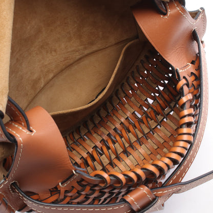 GATE BAG ゲートバッグ ヴーブン スモール ショルダーバッグ レザー ブラウン ロエベ