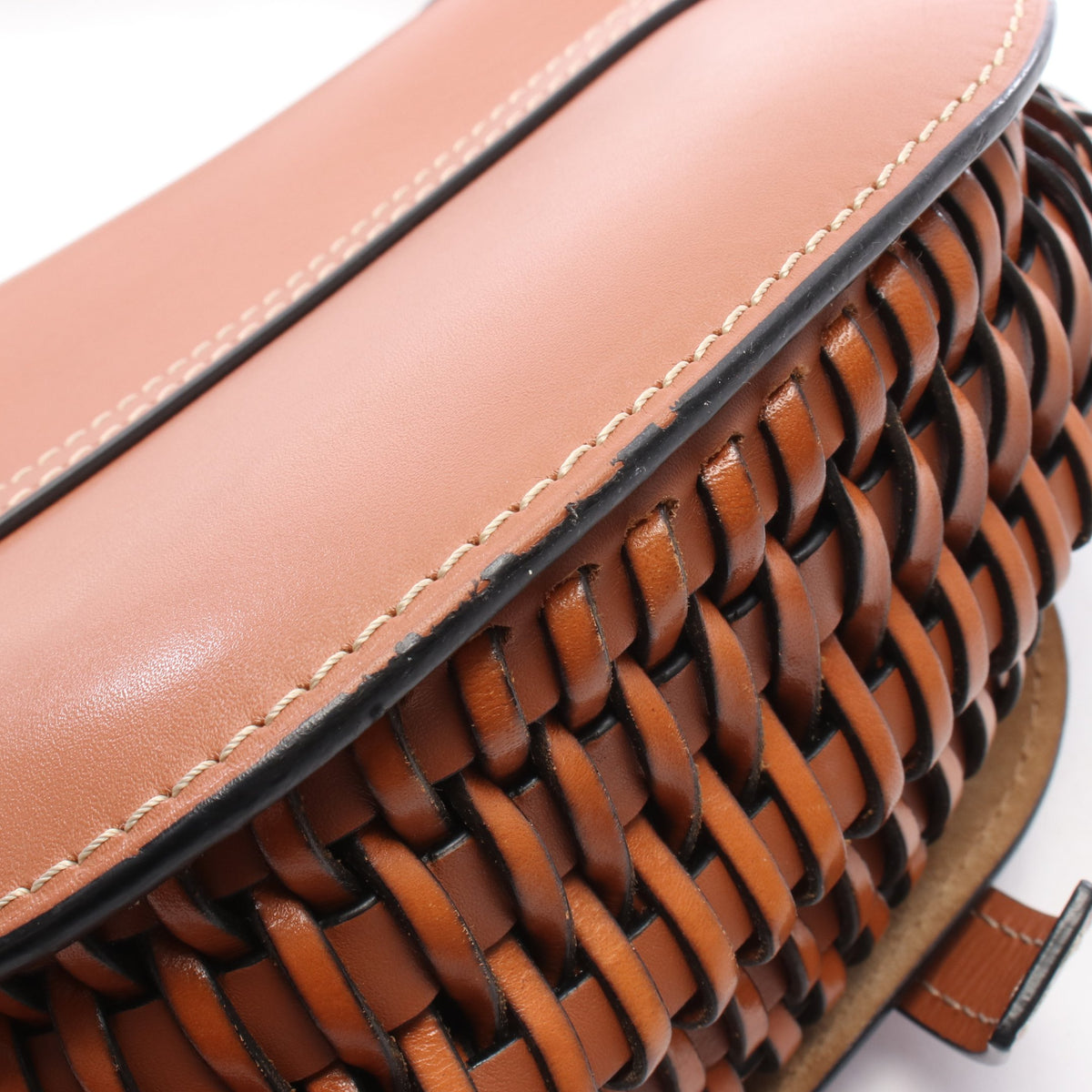 GATE BAG ゲートバッグ ヴーブン スモール ショルダーバッグ レザー ブラウン ロエベ
