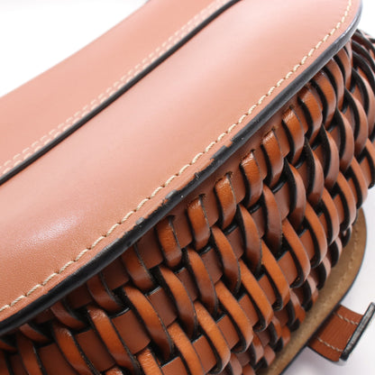 GATE BAG ゲートバッグ ヴーブン スモール ショルダーバッグ レザー ブラウン ロエベ