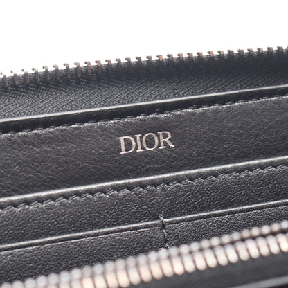 オブリーク ラウンドファスナー長財布 キャンバス ネイビー ベージュ クリスチャンディオール 財布・小物 Christian Dior