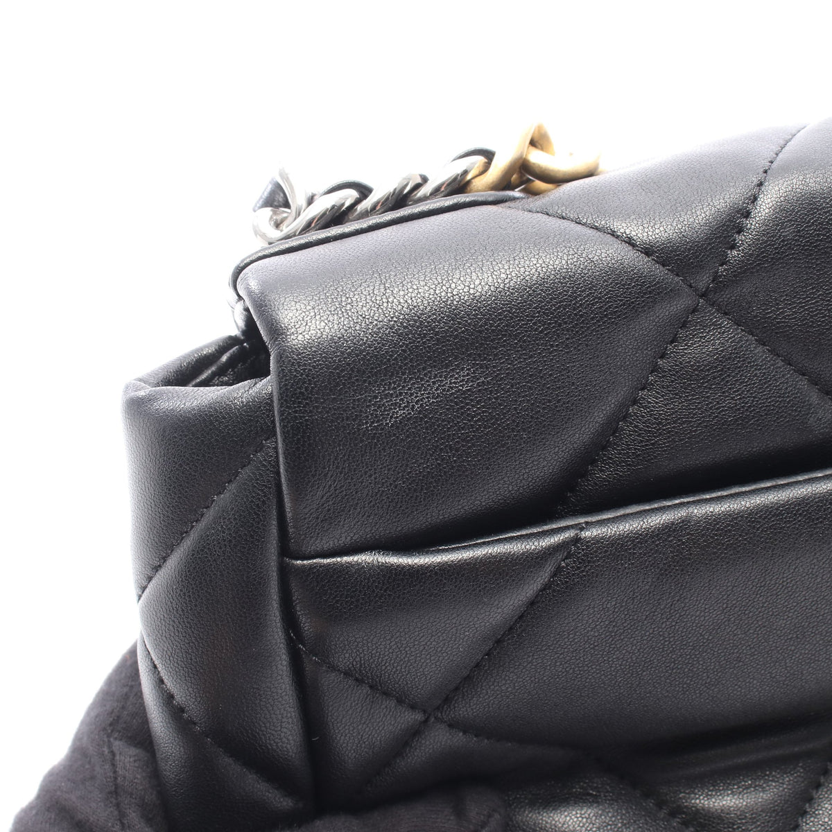 19 ディズヌフ マトラッセ コンビ金具 2WAY チェーンショルダーバッグ レザー ブラック シャネル バッグ CHANEL