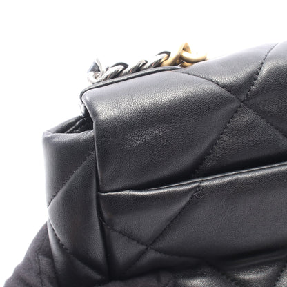 19 ディズヌフ マトラッセ コンビ金具 2WAY チェーンショルダーバッグ レザー ブラック シャネル バッグ CHANEL