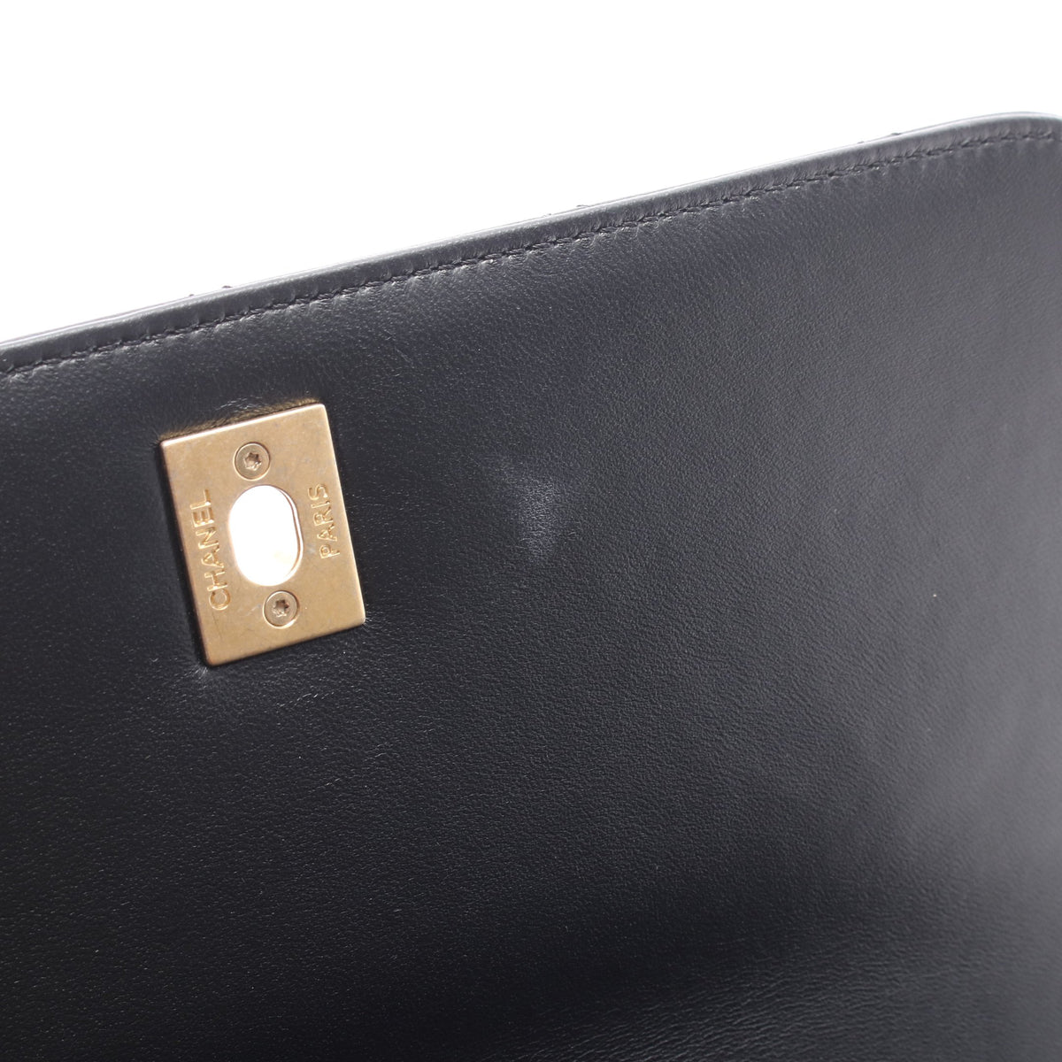 トップハンドル マトラッセ 2WAY チェーンショルダーバッグ ラムスキン ブラック ゴールド金具 シャネル