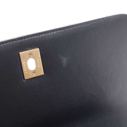 トップハンドル マトラッセ 2WAY チェーンショルダーバッグ ラムスキン ブラック ゴールド金具 シャネル